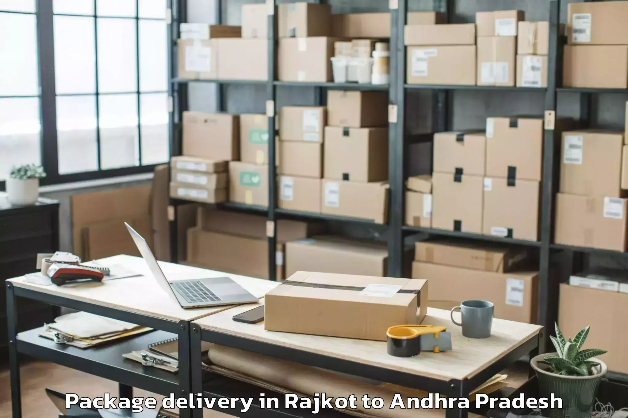 Leading Rajkot to Karlapalem Package Delivery Provider